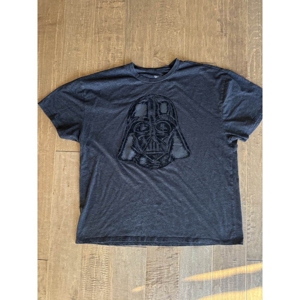 Star Wars Darth Vader Black with Black Velvet Face Fifth Son T Shirt Size 2XL